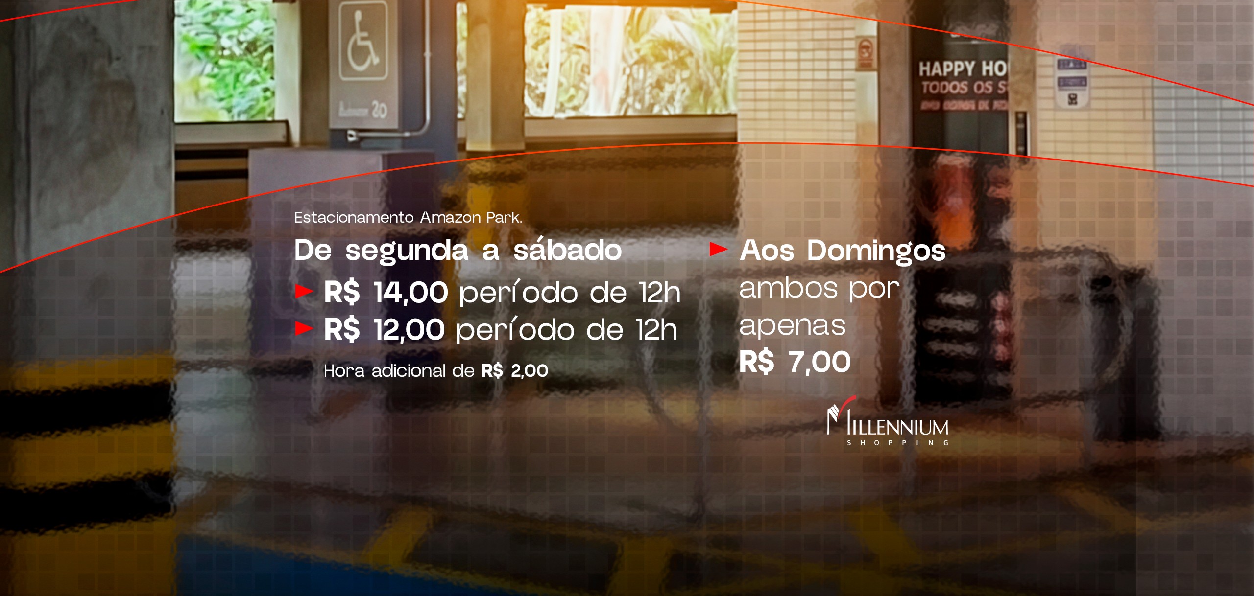 Banner no Millennium Shopping
