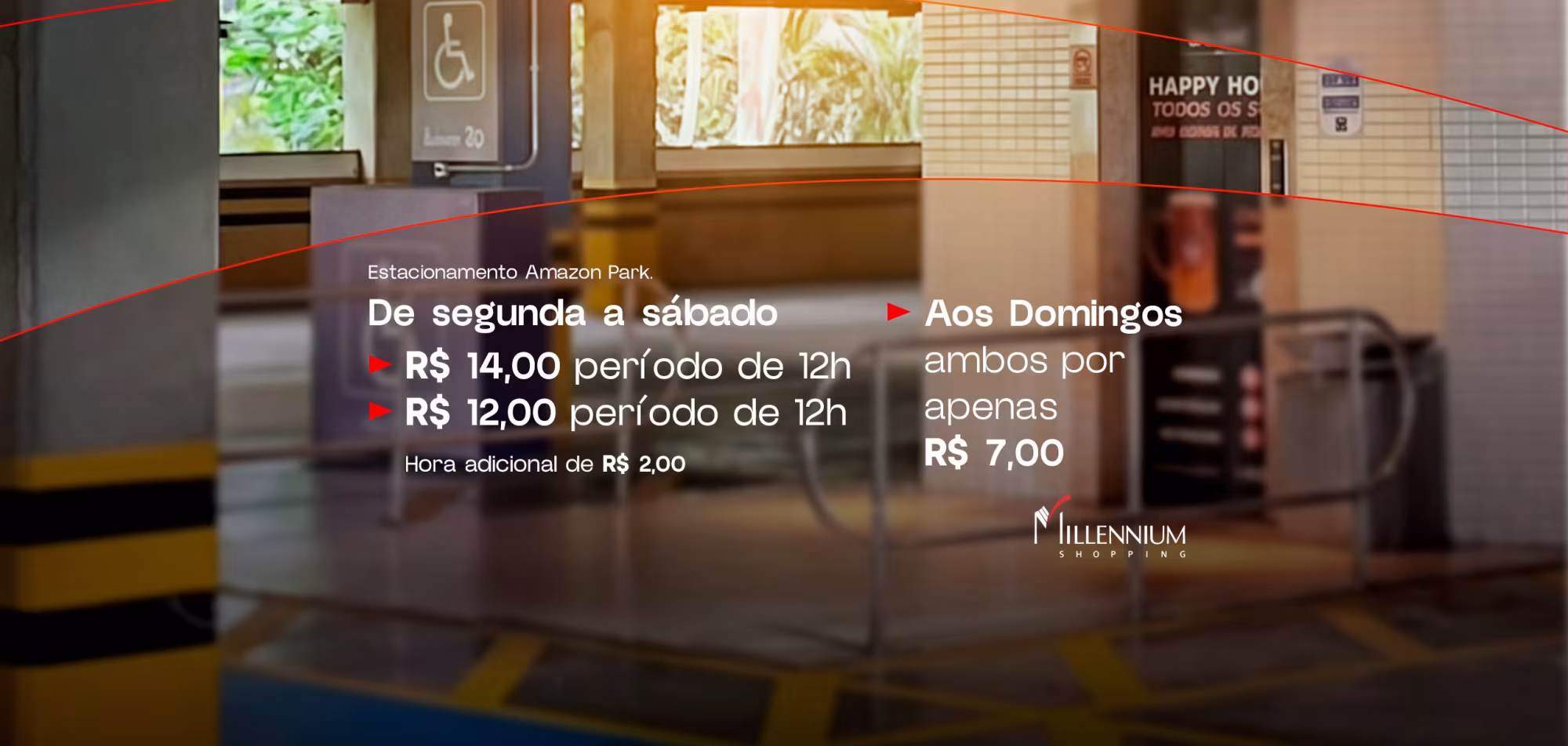 Banner no Millennium Shopping